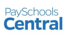 The words PaySchools Central in blue